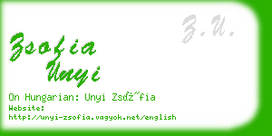 zsofia unyi business card